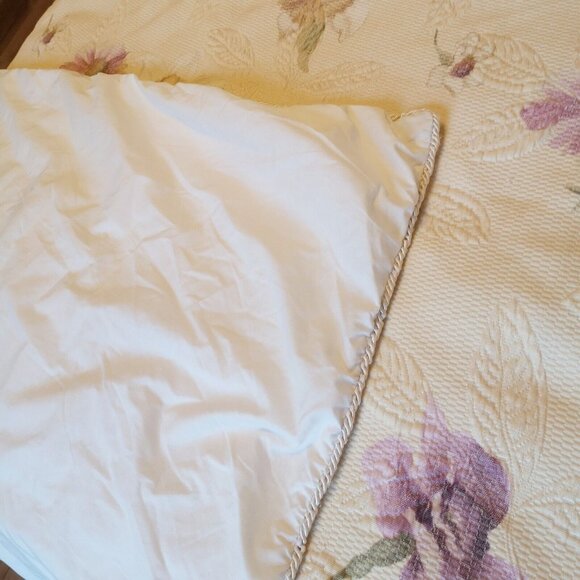 Vintage West Point Stevens Queen Duvet Cover Yellow Embossed Purple Daisies  USA - Picture 11 of 12